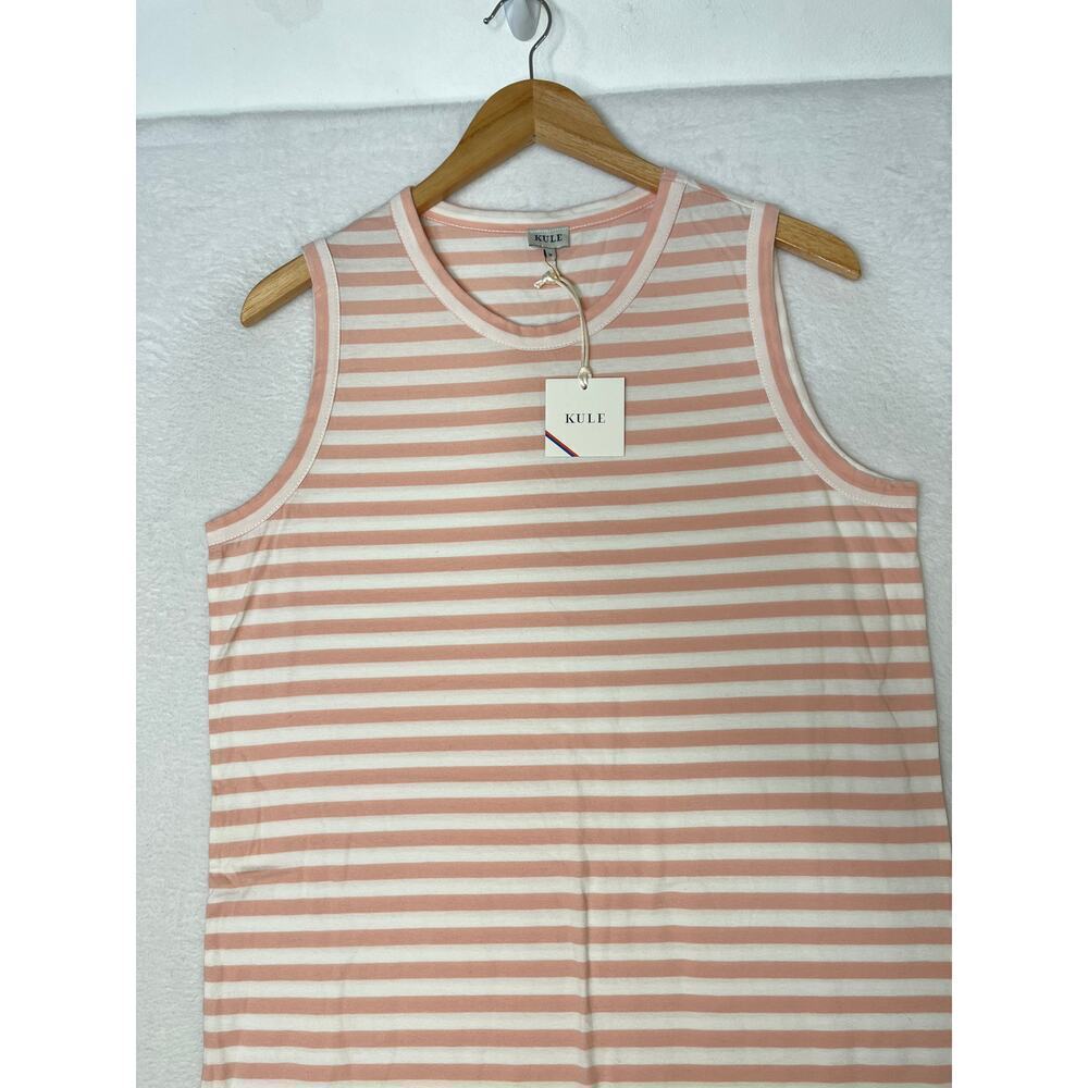 NWT Kule Pink/White Striped Midi Sheath Dress Nautical Hamptons Coastal sz M - Picture 3 of 10